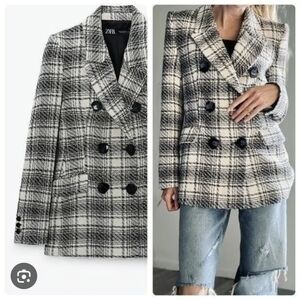 Zara Plaid Blazer